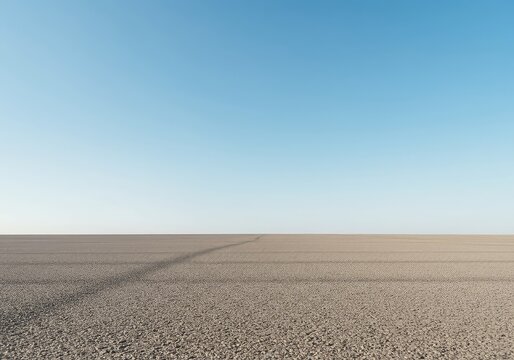 Boundless empty plane meeting a clear sky at the horizon, suggesting limitless potential and future possibilities, limitless, background, potential