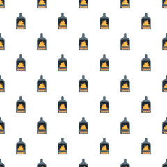 Fototapeta premium Fireplace wood burning in a stove creating a comfort and heating pattern