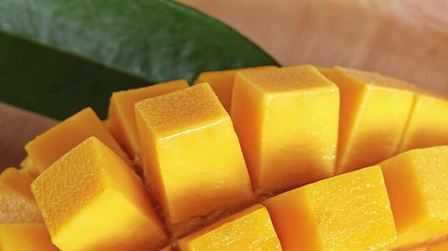 Yellow mango slice. Sweet delicious.
