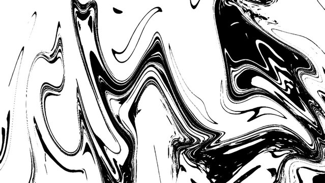 Marble texture background with black ink streaks. Trendy black ink marble pattern wallpaper
