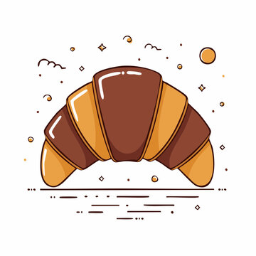Chocolate Croissant Illustration