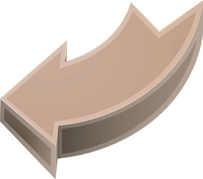 Light brown curved arrow