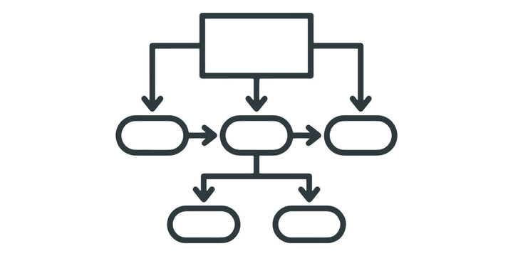 Organizational Hierarchy Flowchart Structure Icon