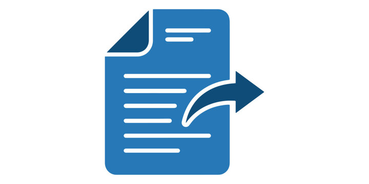 Document Text File with Arrow Forward Icon