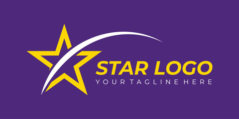 Abstract shooting star logo design © Alyn