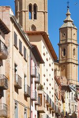 Fototapeta premium Alcaniz historic medieval church and old town. Aragon. Spain