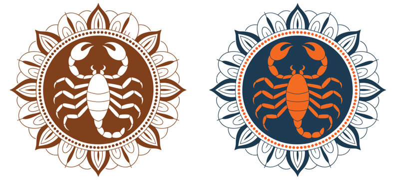Scorpion Label Belt Buckle Old West Cowboy Style Tag Design with Vintage Western Engraved Decorative Emblem Badge Vector Illustration Collection