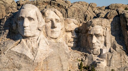 Obraz premium Majestic Mount Rushmore National Memorial in South Dakota Black Hills