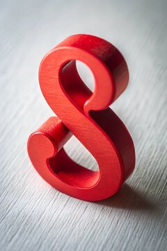 Red Paragraph Symbol Close-Up 