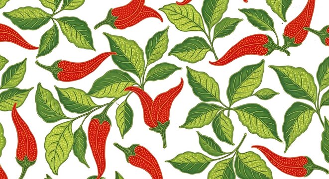 seamless pattern with red strawberries