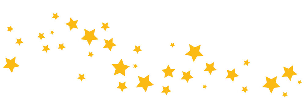 Yellow stars on isolated background icon set, rating and decoration symbols, glowing star shapes, award and success elements, and night sky sparkle vector