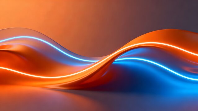 Abstract neon wave design