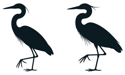 Naklejka premium heron silhouette vector