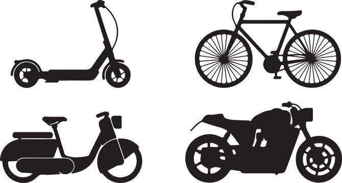 Person riding all terrain vehicle atv through mud splash vector illustration in silhouette and outline style