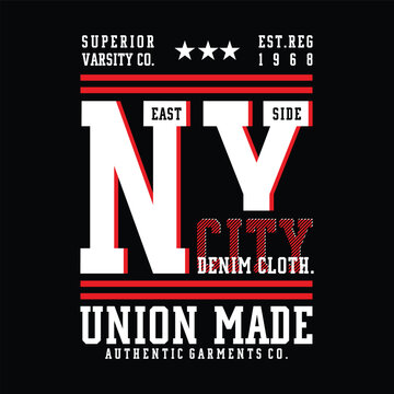NY City Urban Typography T-Shirt Design