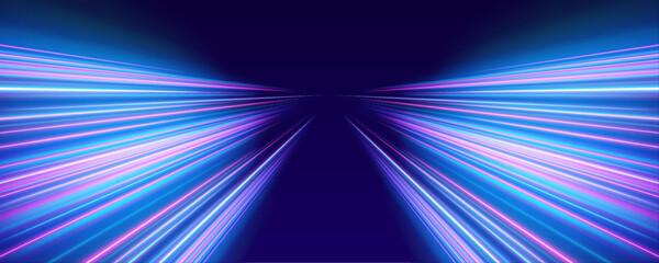 Blue neon arcs sweep across a transparent PNG in fluid motion. Soft sparks trace each curve. Ideal for cyberpunk banners and ads. © megasuperman