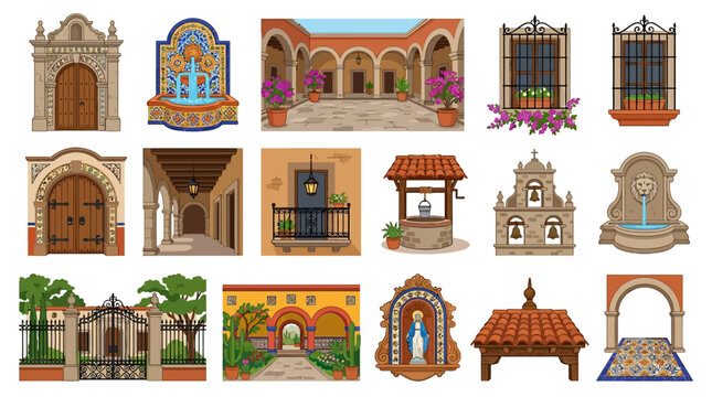 Spanish Style Arched Windows Doors.