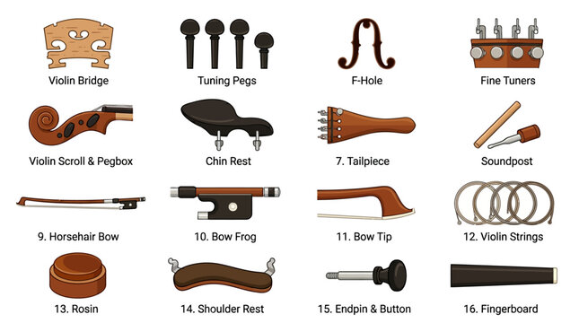 Violin Parts and Accessories.