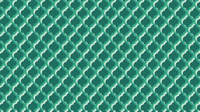 Abstract Green Pattern Background Loopable Video.