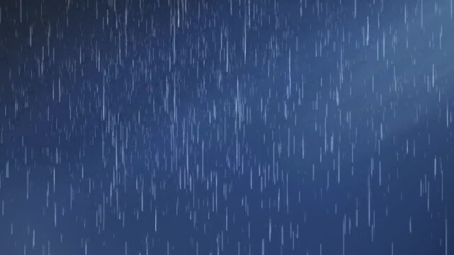 Lightning bolt during heavy rainstorm at night