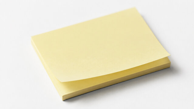 blank sticky notes slightly overlapping with lifted edge and micro shadow on neutral background