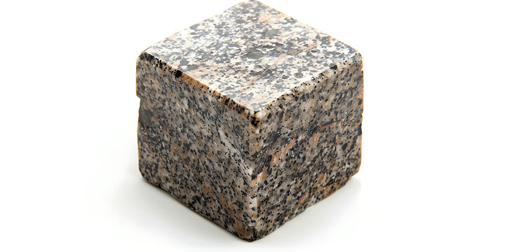Rough Gray Stone Cube