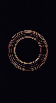 Abstract visualization of rhythmic movement depicting a continuous wave pattern cycling through a central zero point, illustrating the concept of a cyclic void, minimalist, dynamics, path