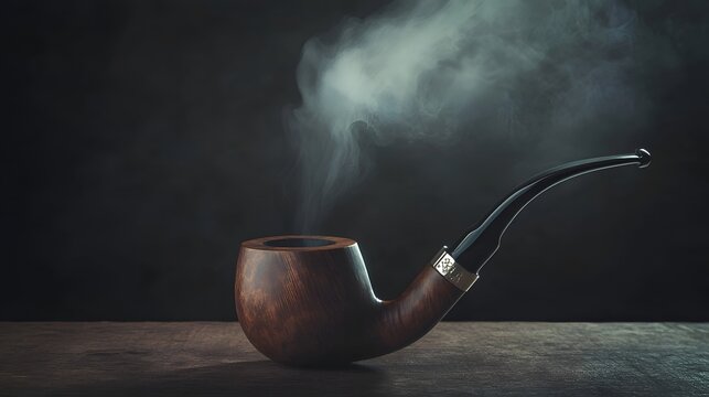smoking pipe with smoke