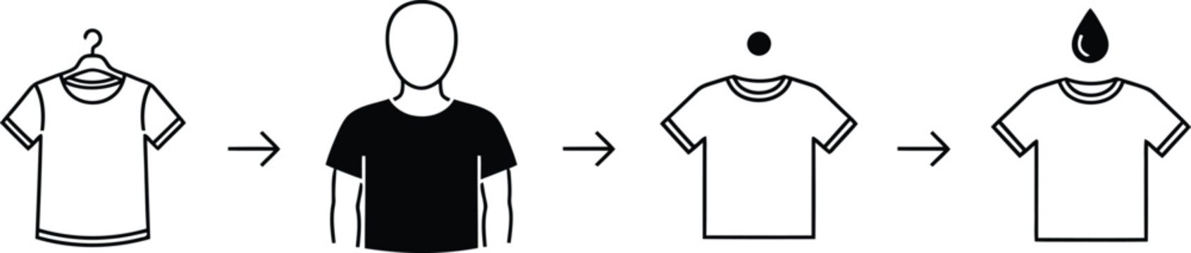 T-Shirt Design Process Illustration