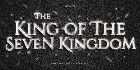Fototapeta premium the king of the seven kingdoms text effect editable eps cc