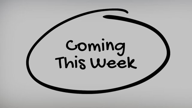 Coming This Week Hand Writing Text on Glass Screen