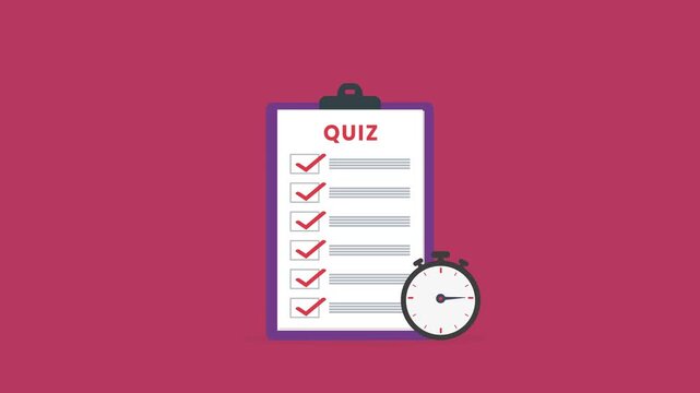Quiz checklist , online test exam form