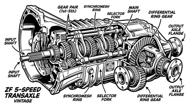 ZF 5 SPEED TRANSMISSION DIAGRAM.