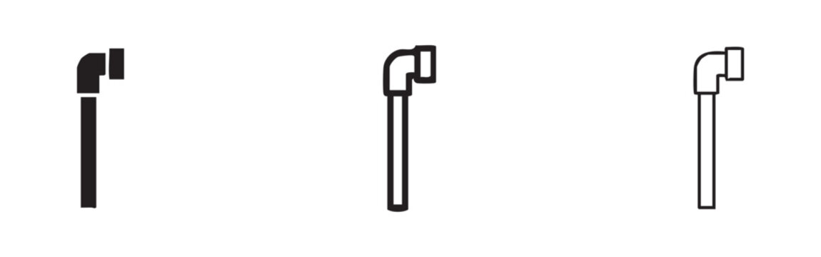 Plumbing Pipe Fitting Icon Set