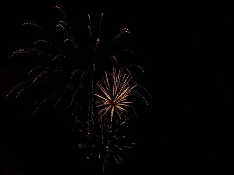 end of festivities with fireworks
