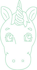 Unicorn Coloring Page For Kids © Jaynal