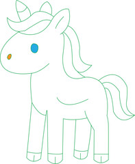 Unicorn Coloring Page For Kids © Jaynal