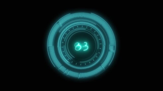 Cyan futuristic HUD with 4G mobile network symbol. Cyan futuristic HUD interface for telecommunication data. Cyan futuristic HUD element for cellular connection.