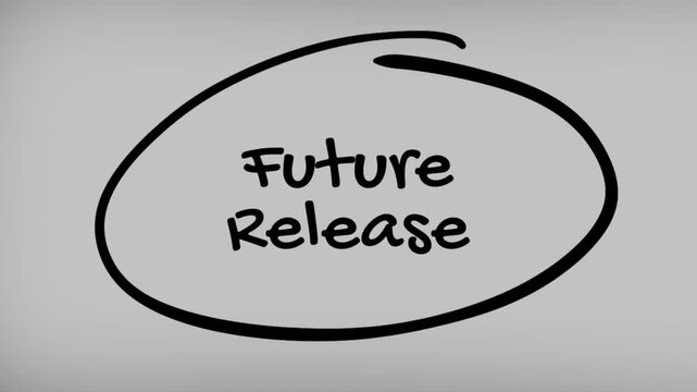 Future Release Hand Writing Text on Glass Screen