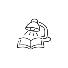 Fototapeta premium Reading Lamp and Book Vector