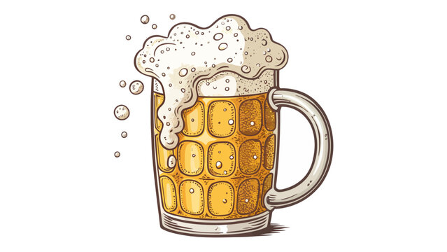Refreshing mug of beer with foamy head and bubbles craft beer draft beer bottled beer wheat beer malt liquor hard seltzer refreshing beverage celebration happy hour refreshment cocktail