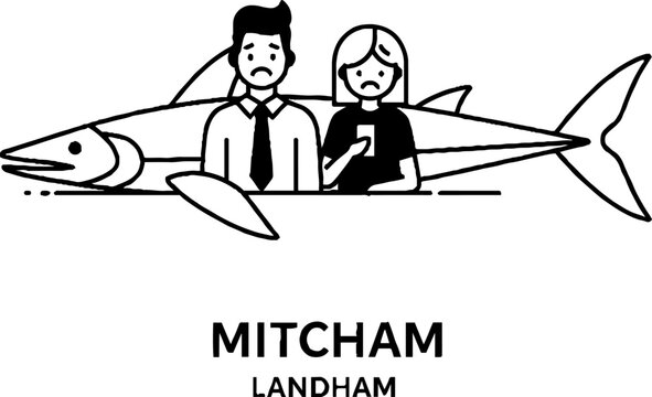 Large fish with concerned people icon