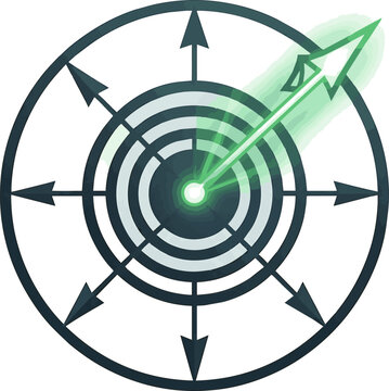 Create realistic realistic fractional co2 laser targeting vector art with white background..