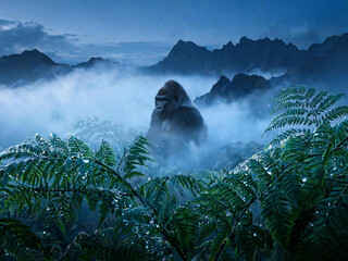 Fototapeta premium Bwindi Forest Landscapes and Mountain Gorillas