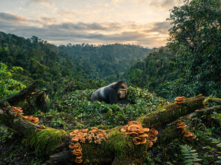 Fototapeta premium Bwindi Forest Landscapes and Mountain Gorillas