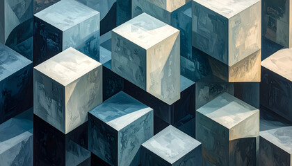 Abstract cube composition