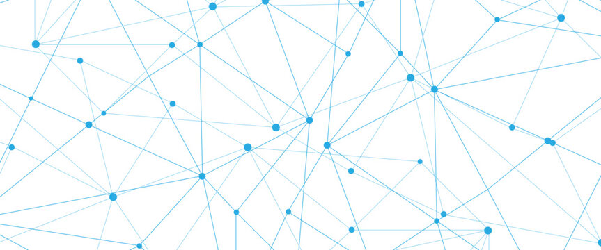 Abstract white blue digital technology futuristic communication high tech concept dots global lines connect network background vectors