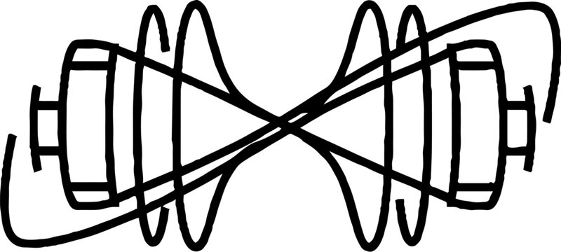 Symmetrical abstract geometric line art composition