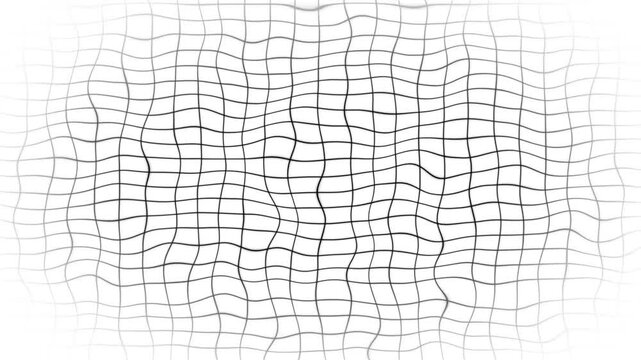 Abstract background design with distorted grid, seamless looped 4k animation.Exercise book grid middle smooth generated .