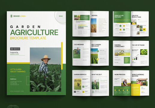 Garden Agriculture Brochure Design Template
